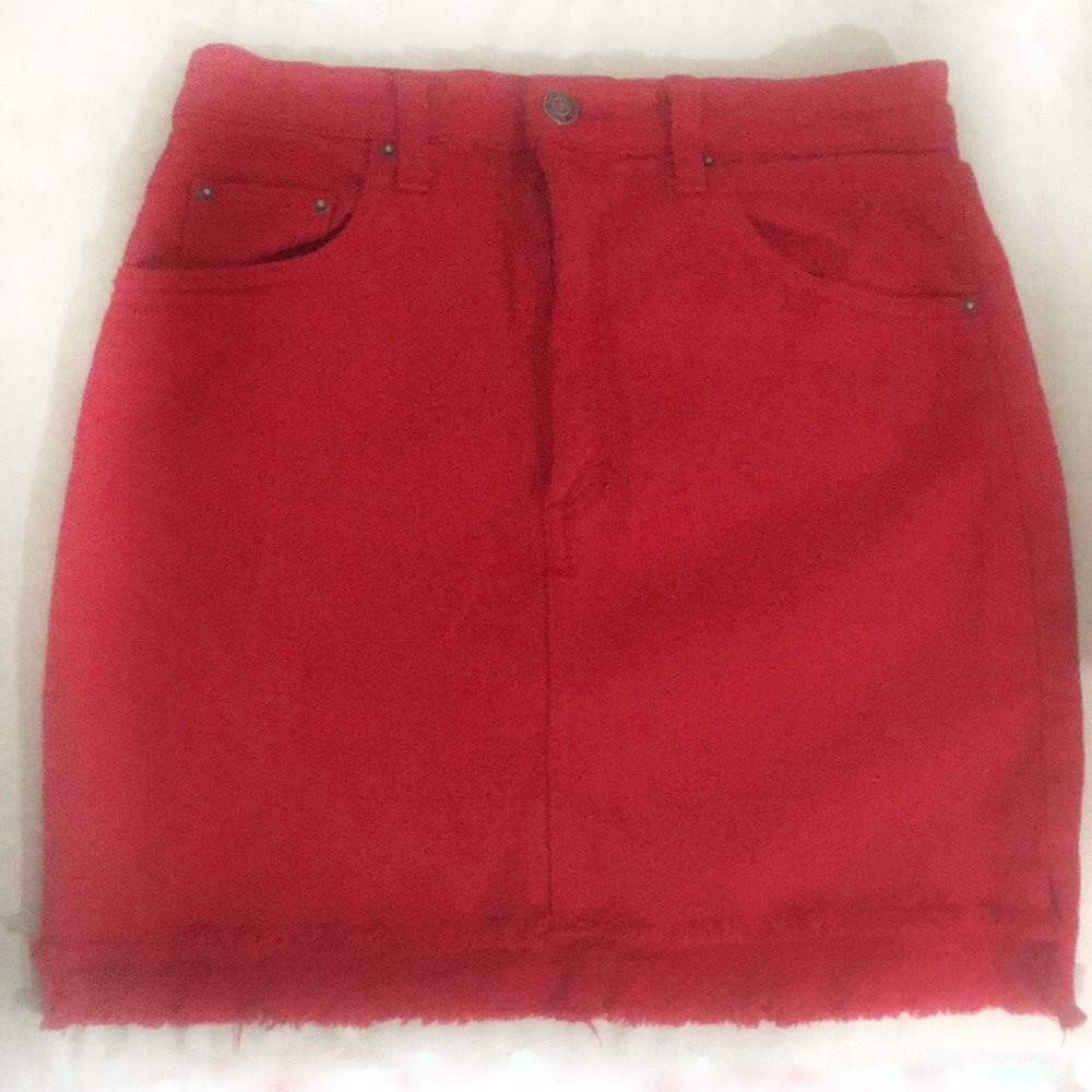 Aritzia Wilfred red jean skirt🔥🔥🔥